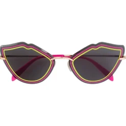 Emilio Pucci - Pink Enamel Embellished Frameless Cat Eye Sunglasses - Pink - Sunglasses - Emilio Pucci Eyewear - Avvenice