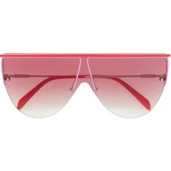 Emilio Pucci - Pink Frameless Shield Aviator Sunglasses - Pink - Sunglasses - Emilio Pucci Eyewear - Avvenice