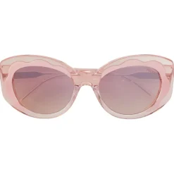 Emilio Pucci - Pink Wavy Motif Round  Sunglasses - Pink - Sunglasses - Emilio Pucci Eyewear - Avvenice