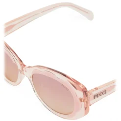 Emilio Pucci - Pink Wavy Motif Round  Sunglasses - Pink - Sunglasses - Emilio Pucci Eyewear - Avvenice