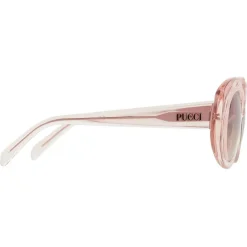 Emilio Pucci - Pink Wavy Motif Round  Sunglasses - Pink - Sunglasses - Emilio Pucci Eyewear - Avvenice