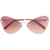 Emilio Pucci - Red Butterly Shape Frameless Sunglasses - Red - Sunglasses - Emilio Pucci Eyewear - Avvenice