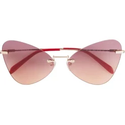 Emilio Pucci - Red Butterly Shape Frameless Sunglasses - Red - Sunglasses - Emilio Pucci Eyewear - Avvenice