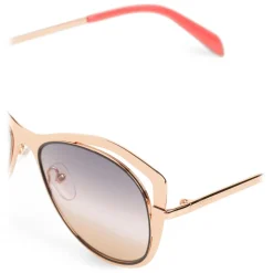 Emilio Pucci - Rose Gold-Tone Cat Eye Sunglasses - Rose Gold - Sunglasses - Emilio Pucci Eyewear - Avvenice