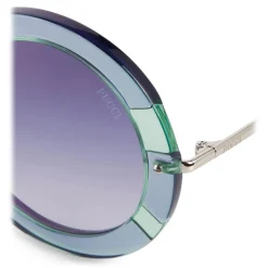 Emilio Pucci - Round-Frame Sunglasses - Blue - Sunglasses - Emilio Pucci Eyewear - Avvenice