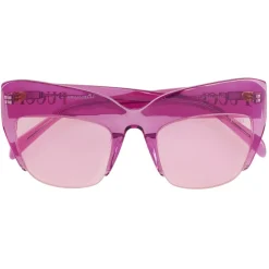 Emilio Pucci - Semi-Rimless Oversized Square Frame Sunglasses - Pink - Sunglasses - Emilio Pucci Eyewear - Avvenice
