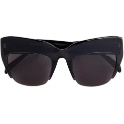 Emilio Pucci - Semi-Rimless Oversized Square Frame Sunglasses - Black - Sunglasses - Emilio Pucci Eyewear - Avvenice