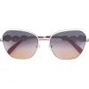 Emilio Pucci - Silver-Tone Square Frame Embellished Sunglasses - Silver - Sunglasses - Emilio Pucci Eyewear - Avvenice