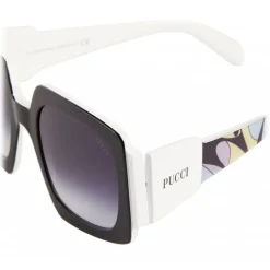 Emilio Pucci - Square Frame Alex Print Sunglasses - Black - Sunglasses - Emilio Pucci Eyewear - Avvenice