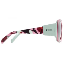 Emilio Pucci - Square Frame Alex Print Sunglasses - Pink Green - Sunglasses - Emilio Pucci Eyewear - Avvenice