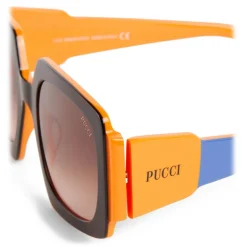 Emilio Pucci - Square Frame Colour Block Sunglasses - Blue Orange - Sunglasses - Emilio Pucci Eyewear - Avvenice