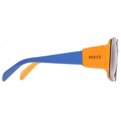 Emilio Pucci - Square Frame Colour Block Sunglasses - Blue Orange - Sunglasses - Emilio Pucci Eyewear - Avvenice