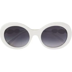 Emilio Pucci - White Round Frame Embellished Sunglasses - White - Sunglasses - Emilio Pucci Eyewear - Avvenice