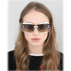 Emilio Pucci - White Square Sunglasses - 46549555CM - Sunglasses - Emilio Pucci Eyewear - Avvenice