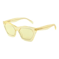 Emilio Pucci - Yellow and Gold Cat-Eye Sunglasses - 46592174OS - Sunglasses - Emilio Pucci Eyewear - Avvenice