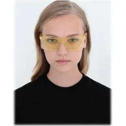 Emilio Pucci - Yellow and Gold Cat-Eye Sunglasses - 46592174OS - Sunglasses - Emilio Pucci Eyewear - Avvenice