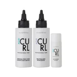 Everline - Hair Solution - Curl - Acid- Permanent - Professional Color Line - 75 + 100 + 30 ml - Avvenice