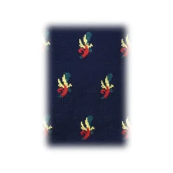 Fefè Napoli - Blue Ace Of Sticks Scaramantia Men's Socks - Socks - Handmade in Italy - Luxury Exclusive Collection - Avvenice