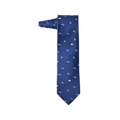 Fefè Napoli - Blue Aereoplanes Dandy Silk Tie - Ties - Handmade in Italy - Luxury Exclusive Collection - Avvenice