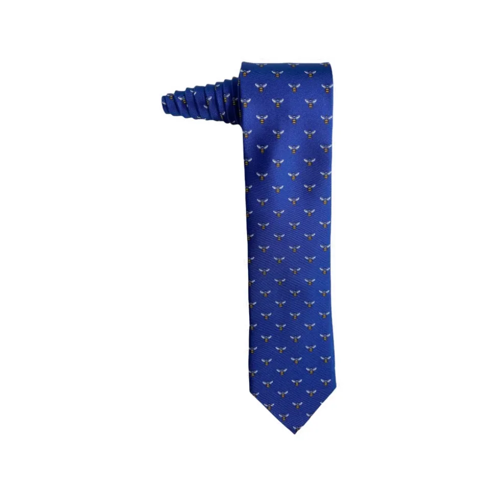 Fefè Napoli - Blue Apes Dandy Silk Tie - Ties - Handmade in Italy - Luxury Exclusive Collection - Avvenice