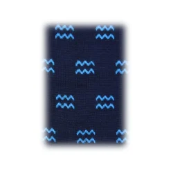 Fefè Napoli - Blue Aquarius Zodiac Men's Socks - Socks - Handmade in Italy - Luxury Exclusive Collection - Avvenice