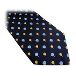 Fefè Napoli - Blue Balloon Dandy Silk Tie - Ties - Handmade in Italy - Luxury Exclusive Collection - Avvenice