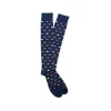 Fefè Napoli - Blue Cinquecento Dandy Men's Socks - Socks - Handmade in Italy - Luxury Exclusive Collection - Avvenice