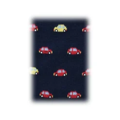 Fefè Napoli - Blue Cinquecento Dandy Men's Socks - Socks - Handmade in Italy - Luxury Exclusive Collection - Avvenice