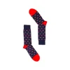 Fefè Napoli - Blue Cinquecento Short Dandy Men's Socks - Socks - Handmade in Italy - Luxury Exclusive Collection - Avvenice