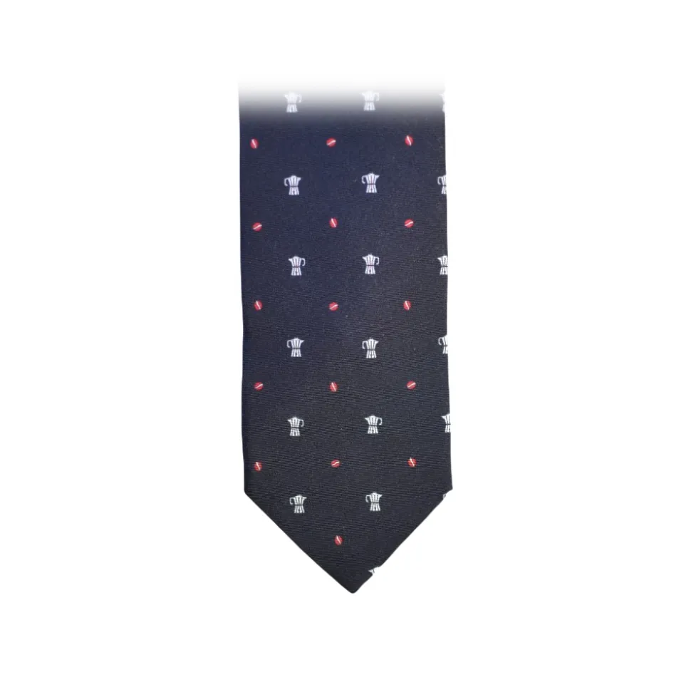 Fefè Napoli - Blue Coffee Dandy Silk Tie - Ties - Handmade in Italy - Luxury Exclusive Collection - Avvenice