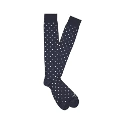 Fefè Napoli - Blue Dandy Pois Men's Socks - Socks - Handmade in Italy - Luxury Exclusive Collection - Avvenice