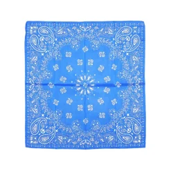 Fefè Napoli - Blue Denim Silk Cotton Bandana - Scarves and Foulards - Handmade in Italy - Luxury Exclusive Collection - Avvenice