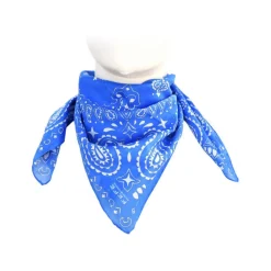 Fefè Napoli - Blue Denim Silk Cotton Bandana - Scarves and Foulards - Handmade in Italy - Luxury Exclusive Collection - Avvenice