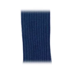 Fefè Napoli - Blue England Men's Short Socks - Socks - Handmade in Italy - Luxury Exclusive Collection - Avvenice