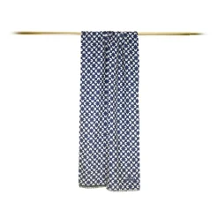 Fefè Napoli - Blue Flowers Seventy Double Scarf - Scarves and Foulards - Handmade in Italy - Luxury Exclusive Collection - Avvenice