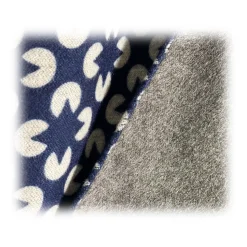 Fefè Napoli - Blue Flowers Seventy Double Scarf - Scarves and Foulards - Handmade in Italy - Luxury Exclusive Collection - Avvenice