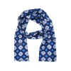Fefè Napoli - Blue Flowers Dandy Silk Scarf - Scarves and Foulards - Handmade in Italy - Luxury Exclusive Collection - Avvenice
