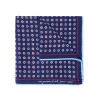 Fefè Napoli - Blue Flowers Silk Dandy Pocket Square - Pocket-Square - Handmade in Italy - Luxury Exclusive Collection - Avvenice