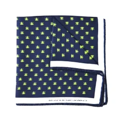 Fefè Napoli - Blue Fog Silk Dandy Pocket Square - Pocket-Square - Handmade in Italy - Luxury Exclusive Collection - Avvenice