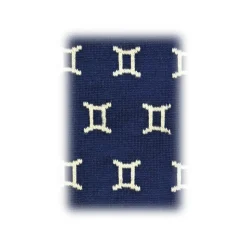 Fefè Napoli - Blue Gemini Zodiac Men's Socks - Socks - Handmade in Italy - Luxury Exclusive Collection - Avvenice