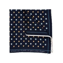 Fefè Napoli - Blue Hot Air Balloon Silk Dandy Pocket Square - Pocket-Square - Handmade in Italy - Luxury Exclusive Collection - Avvenice