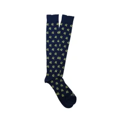 Fefè Napoli - Blue Leo Zodiac Men's Socks - Socks - Handmade in Italy - Luxury Exclusive Collection - Avvenice