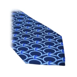 Fefè Napoli - Blue Medallion Dandy Silk Tie - Ties - Handmade in Italy - Luxury Exclusive Collection - Avvenice