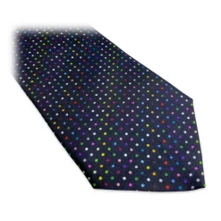 Fefè Napoli - Blue Multicolor Pois Gentleman Silk Tie - Ties - Handmade in Italy - Luxury Exclusive Collection - Avvenice