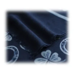 Fefè Napoli - Blue Napoli Scaramantia Wool Scarf - Scarves and Foulards - Handmade in Italy - Luxury Exclusive Collection - Avvenice