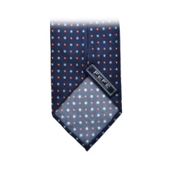 Fefè Napoli - Blue Navy 7 Folds Gentleman Silk Unlined Tie - Ties - Handmade in Italy - Luxury Exclusive Collection - Avvenice