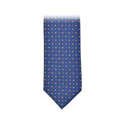 Fefè Napoli - Blue Navy 7 Folds Gentleman Silk Tie - Ties - Handmade in Italy - Luxury Exclusive Collection - Avvenice