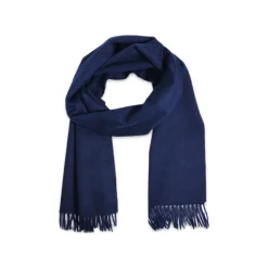 Fefè Napoli - Blue Navy Wool Alpaca Elegance Scarf - Scarves and Foulards - Handmade in Italy - Luxury Exclusive Collection - Avvenice