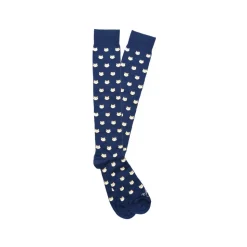Fefè Napoli - Blue Owls Scaramantia Men's Socks - Socks - Handmade in Italy - Luxury Exclusive Collection - Avvenice