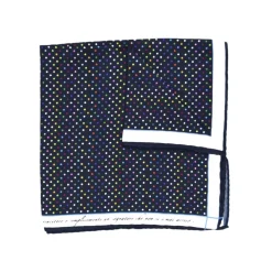 Fefè Napoli - Blue Pois Silk Gentleman Pocket Square - Pocket-Square - Handmade in Italy - Luxury Exclusive Collection - Avvenice